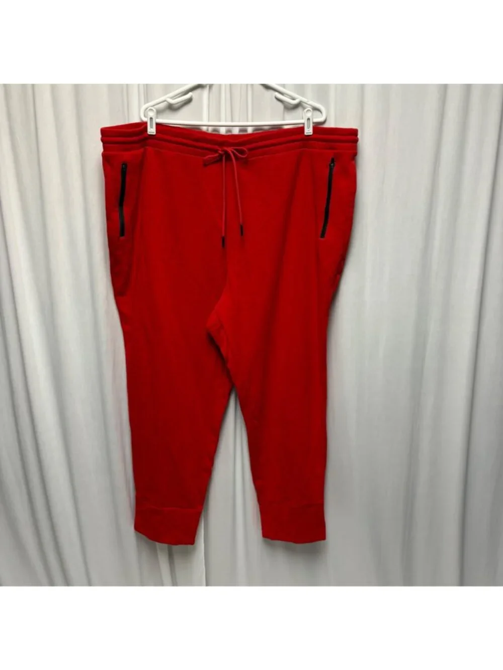 Sports Illustrated Jogger Sweatpants Mens 3X Red Relaxed Fit Casual Drawstring